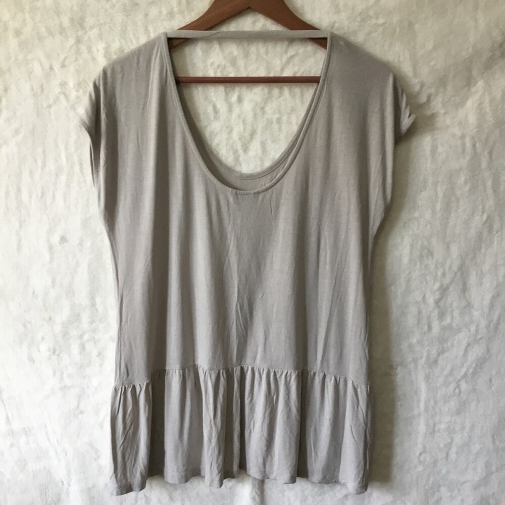 Club Monaco Light Gray Asymmetrical Sequined Top - Picture 6 of 14